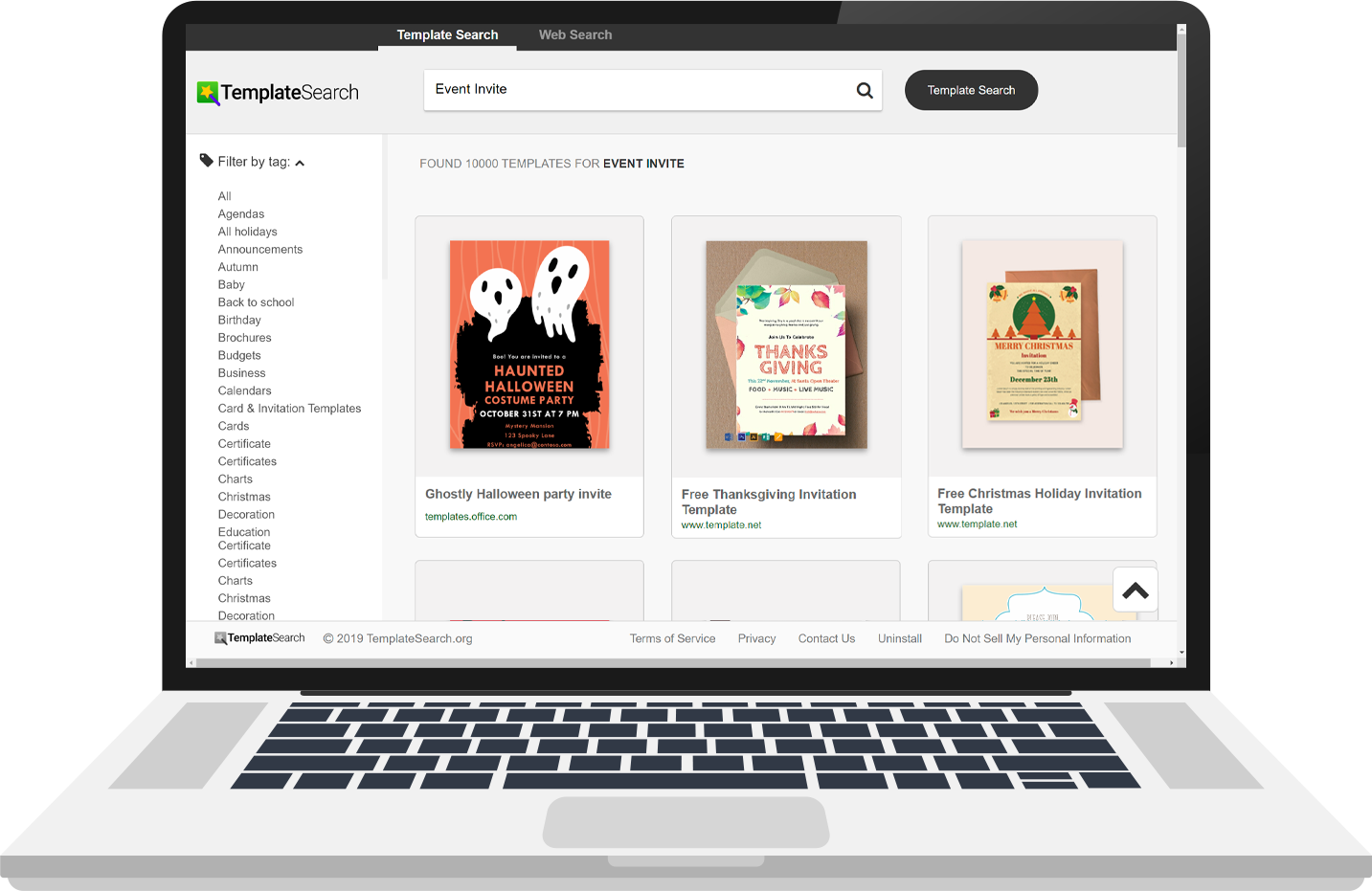 Template Search extension preview